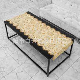 厂家直销家用仿蕾丝茶几垫 PVC防水烫金/银50cm*20m/卷