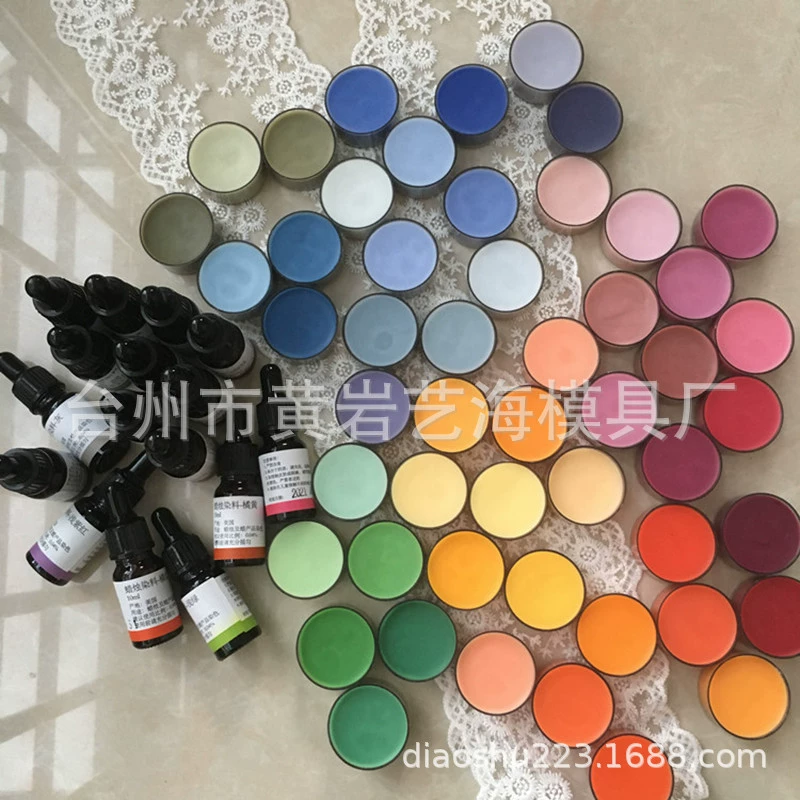 Dye, aromatherapy, candle, red green pigment material