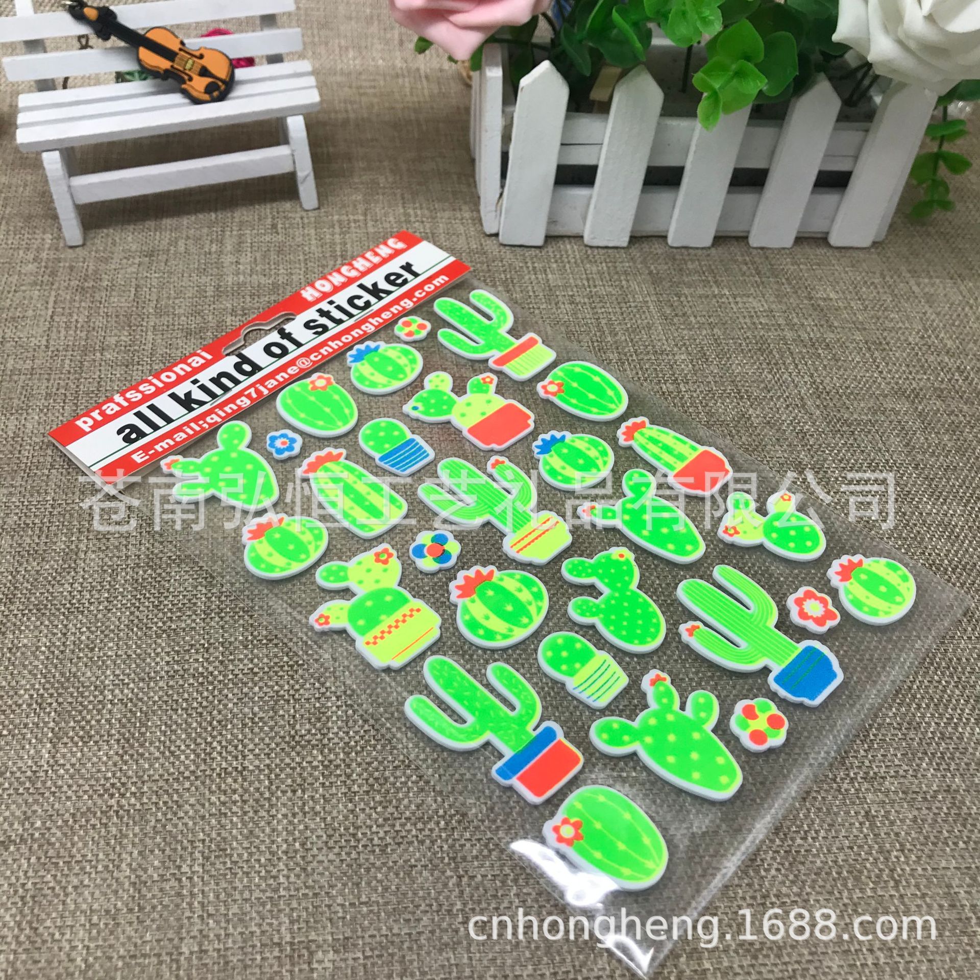 跨境供应EVA夜光贴纸荧光色EVA彩色贴纸