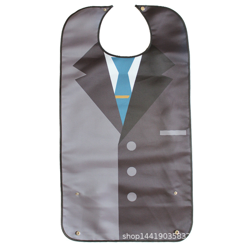 Suministro transfronterizo anciano babero de comida Toalla de saliva toalla babero adulto babero impermeable fabricante en stock logo imprimible