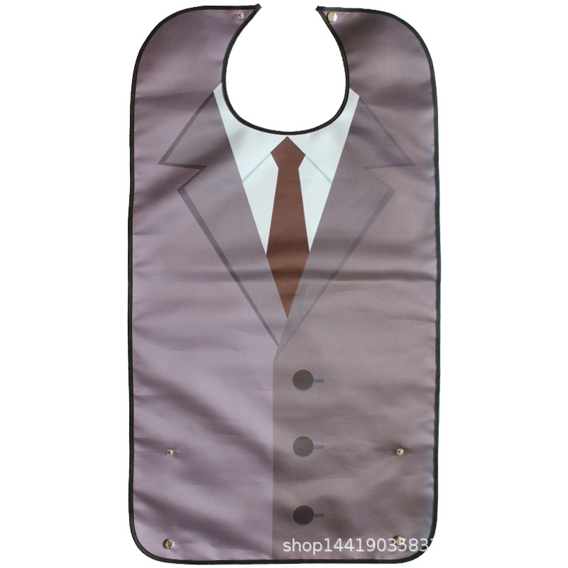 Suministro transfronterizo anciano babero de comida Toalla de saliva toalla babero adulto babero impermeable fabricante en stock logo imprimible