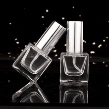 现货批发6ml香水分装玻璃瓶方形透明喷雾小空瓶便携分装LOGO
