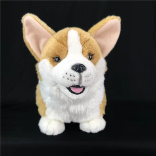 厂家批发仿真柯基犬狗毛绒公仔可爱小狗狗儿童玩偶布娃娃摆件