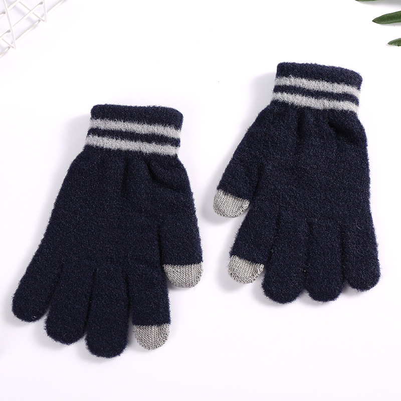 Shunjun al por mayor guantes de invierno casuales para hombres y mujeres pantalla táctil imitación de visón de peluche tejido imitación de visón guantes de pantalla táctil