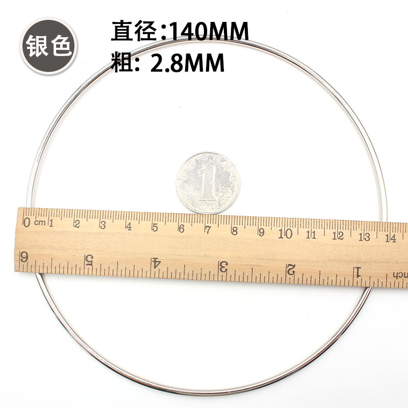 Accesorios de ropa hechos a mano DIY Dream Catcher material galvanoplastia plata oro hierro anillo círculo en stock