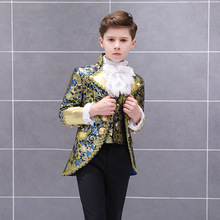 男童復古六一歐洲兒童宮廷服演出服白馬王子歐式話劇舞台表演禮服