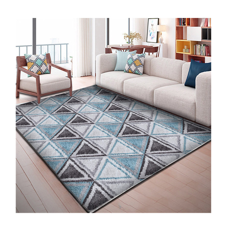 Moderno nórdico simple patrón geométrico europeo salón sofá dormitorio mesa de café alfombra piso completo lavado