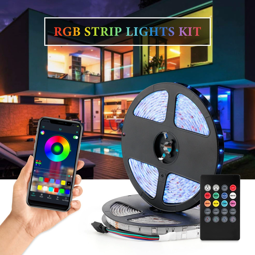 LED music controller, smartphone, colorful light strip, bluetooth, 20 keys