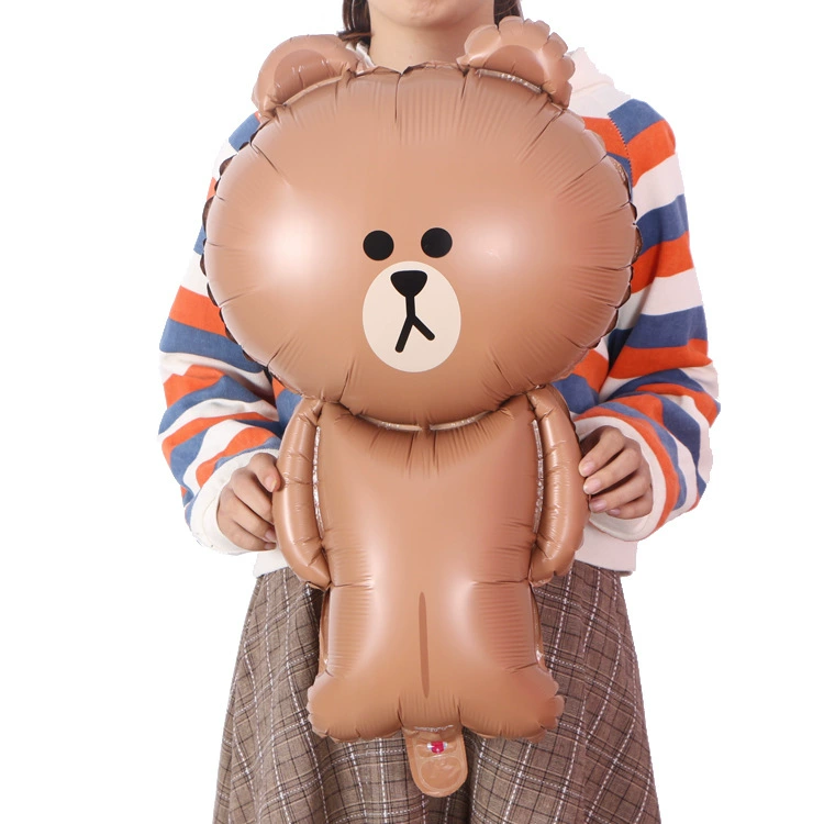 Настоящий мультяшный шар Balloon LINE: коричневый медведь Бени Rabbit Babies, праздник рождения, свадебное украшение