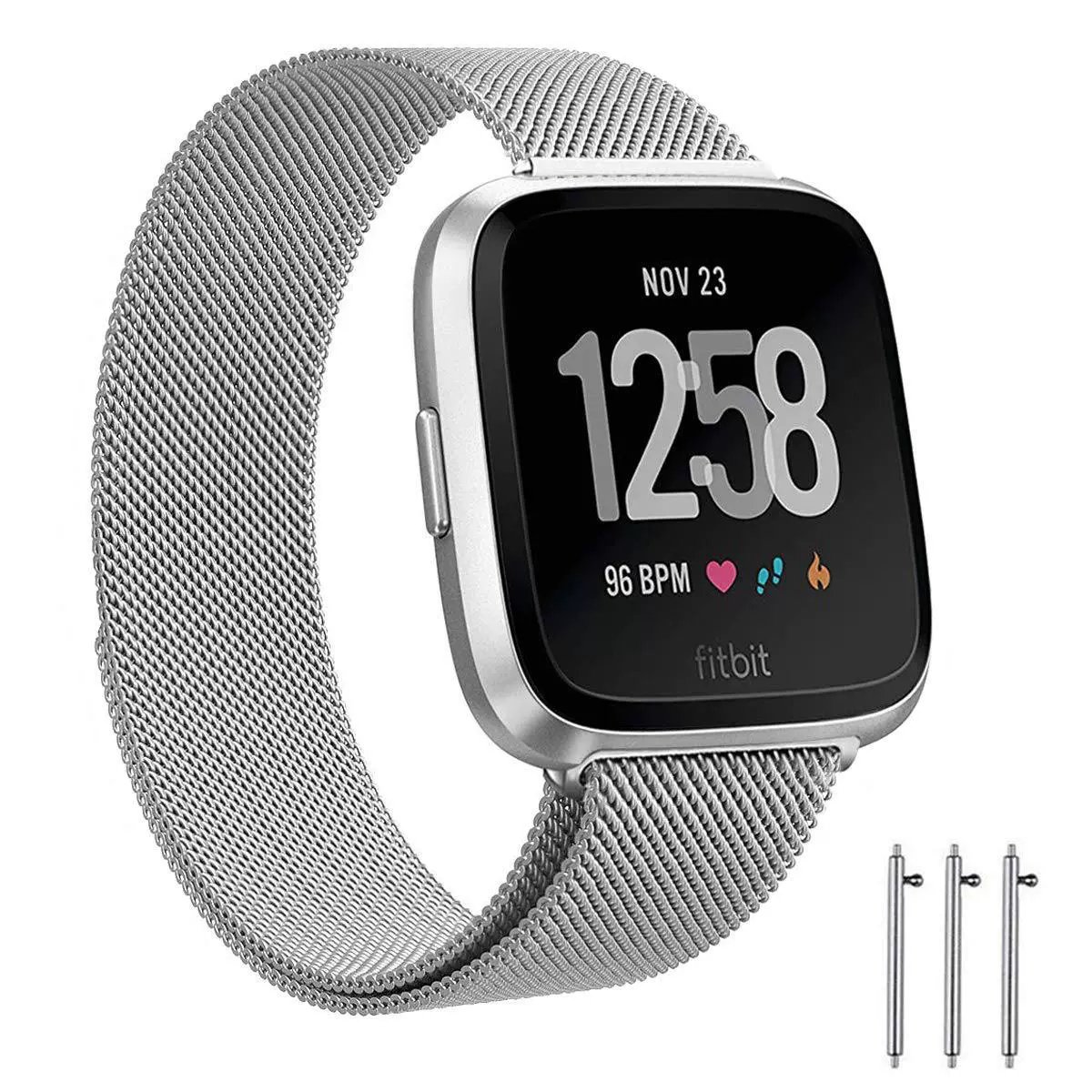 Ремешок для Fitbit Versa2, браслет Milanis, Versa Lite Metal, магнитная петля руки, кольцо, ремешок для Ring Band