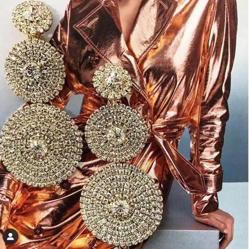 Smycken & tillbehör diamantbelagt glas diamant strass hel diamant örhängen dam super flash super fairy örhängen örhängen_voghion.com