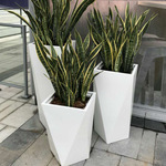 户外多边形花箱不锈钢创意花盆商场酒店切面落地菱形组合花钵定制