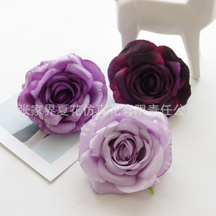 Simulation Kenya rose head wedding decorative road, flower wall arch silk flowers fake flower photo background wall