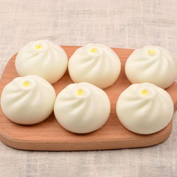 Pu Slow Rebound Artificial Food Custard Bun Model Large 6cm Artificial Bun Soft Decompression Pinch Toy