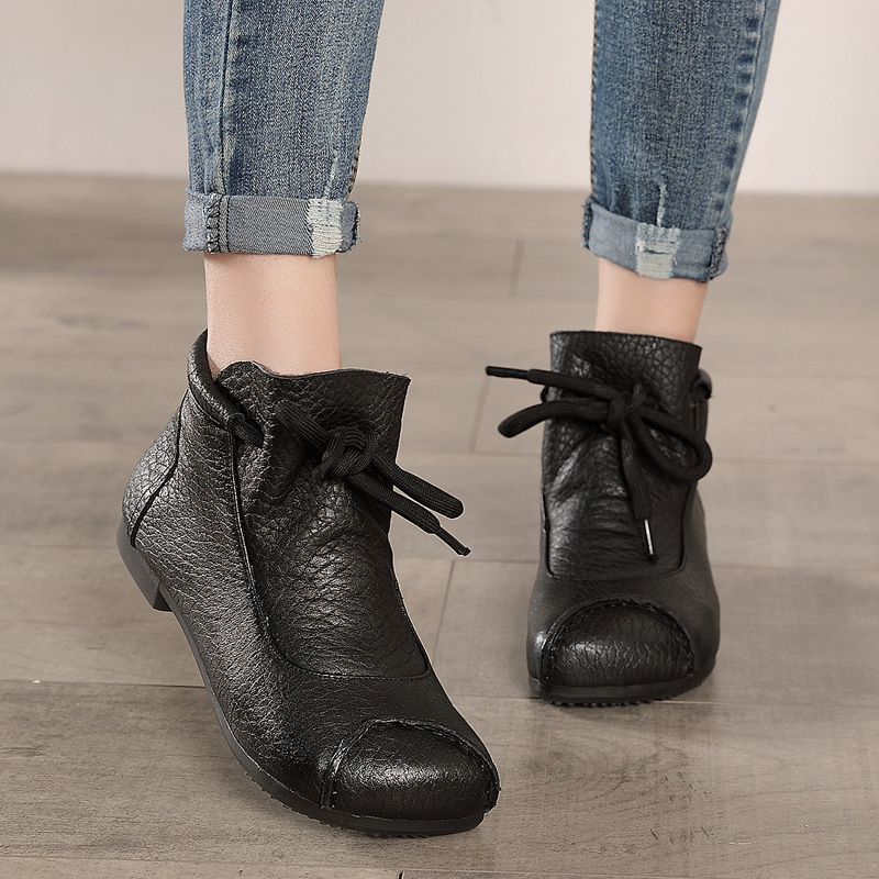 Travel Brand's 2025 Autumn and Winter New Retro Flat-Soled Mom Shoes, Single Boots, Short Boots W630, Lightweight, Warm and Wear-Resistant Travel Brand's 2025 Autumn and Winter New Retro Flat-Soled Mom Shoes, Single Boots, Short Boots W630, Lightweight, Warm and Wear-Resistant