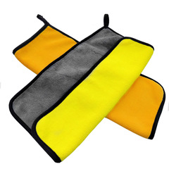 Coral velvet car wash cloth 30*40 double-sided thick coral velvet car washing towel hanger-style hand towel wholesale