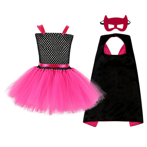 Children's Hero Costume Foreign Children's Clothing European and American Girls' Dresses Wonder Woman Superman Hero Costume Set