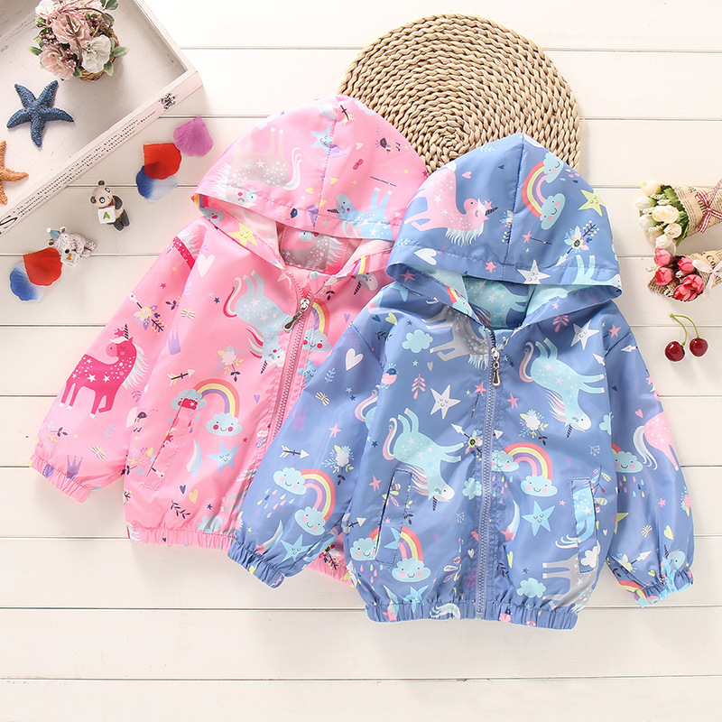Cross-Border Children's Jacket for Girls, Thin Style for Spring and Autumn, Stylish Girls' Windbreaker, 2026 New Outdoor Jacket, Windproof Coat