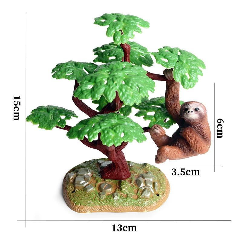 Animal model, solid toy, set, lion, tiger, elephant, panda, giraffe, hippo