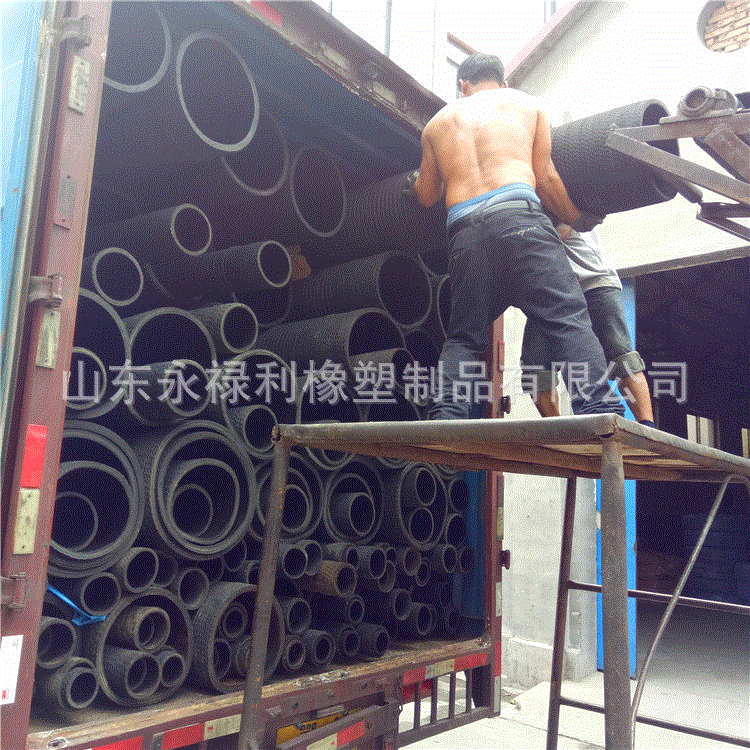 东营现货供应钢丝骨架排水胶管吸排水吸排泥沙橡胶管打桩用钢丝管