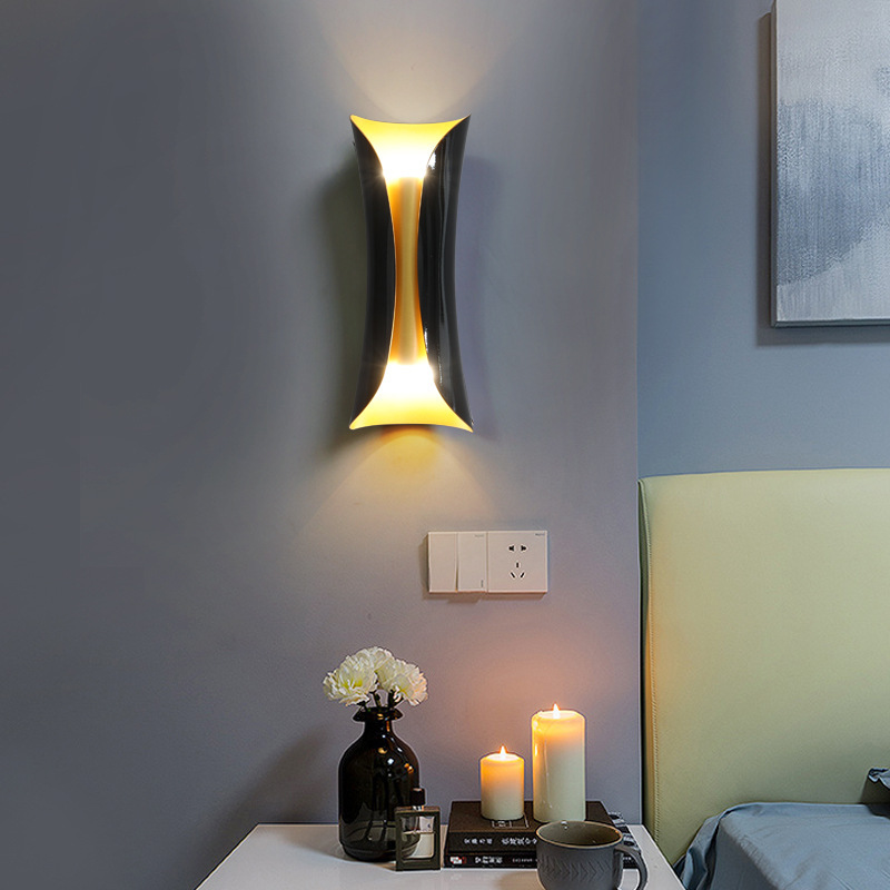 Stainless Steel Bedroom Bedside Wall Lamp Nordic Retro Staircase Lighting Modern Small Waist Living Room Wall-Mounted Lighting Stainless Steel Bedroom Bedside Wall Lamp Nordic Retro Staircase Lighting Modern Small Waist Living Room Wall-Mounted Lighting