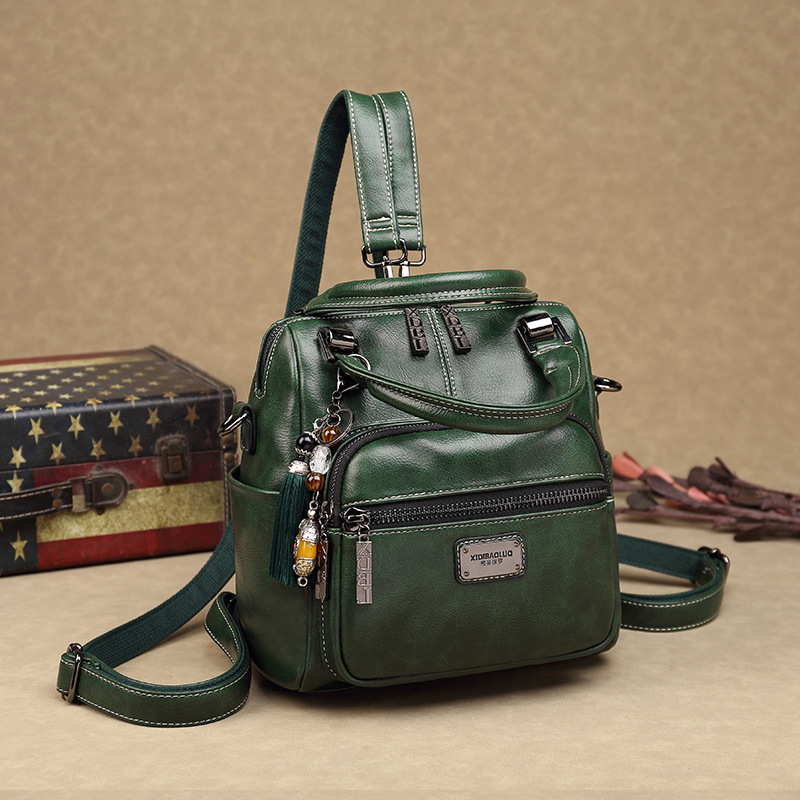 2023 xidi Paul nuevo bolso de las mujeres moda retro aceite de cera cuero solo hombro almohada Boston gran capacidad bolso de las mujeres