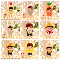 明星毛絨玩偶娃娃替換衣服棉花娃娃衣服20cm連體衣服帽子圍巾包