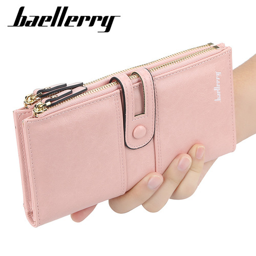 baellerry wallet women's long Korean style large capacity buckle zipper clutch bag fashionable multi-card slot wallet