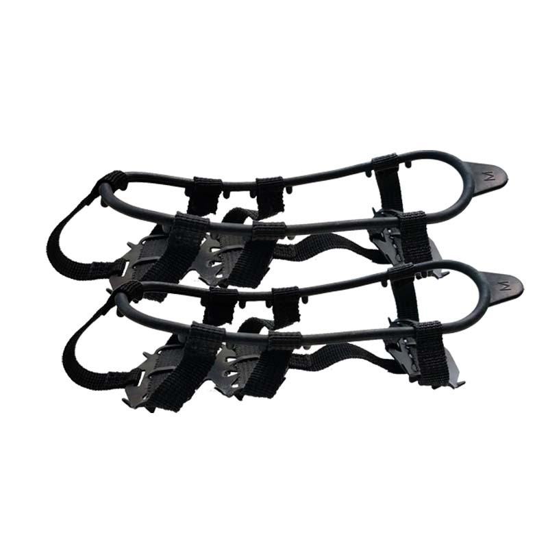 戸外24歯補強型氷爪滑り止め靴カバー雪爪雪泥地氷が冬の登山靴スパイクチェーンをつかむ