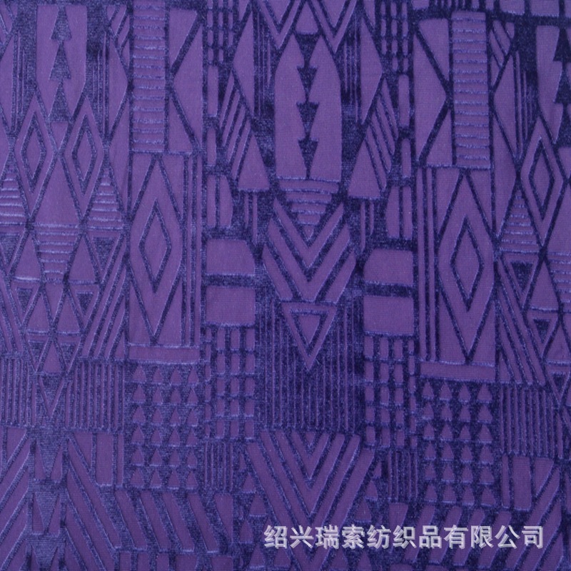 烂花韩国绒 几何图烧花绒 68%涤纶24%锦纶8%氨纶 可做多种颜色
