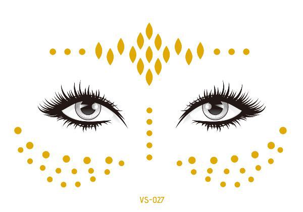 Amazon Venta caliente ecológico impermeable bronceado maquillaje cara pegatinas tatuaje pegatinas cicatriz cubierta maquillaje fiesta tatuaje