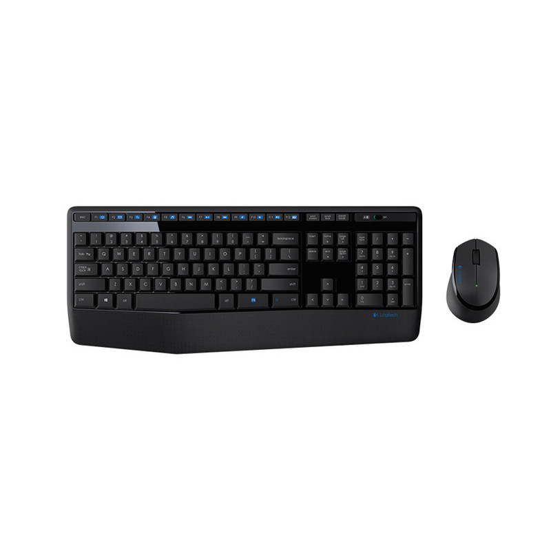 (Logi) Mk345 Wireless Keyboard and Mouse Set Ergonomic Splash-Proof Office Keyboard and Mouse Set for Large Hands