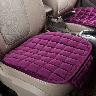 Seat cushion, seat cover, car seat cushion winter plush - front-row-leaflet-purple-universal