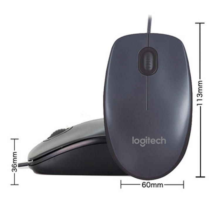 Logitech m90 ratón óptico con cable ratón USB para el ordenador portátil de oficina en casa