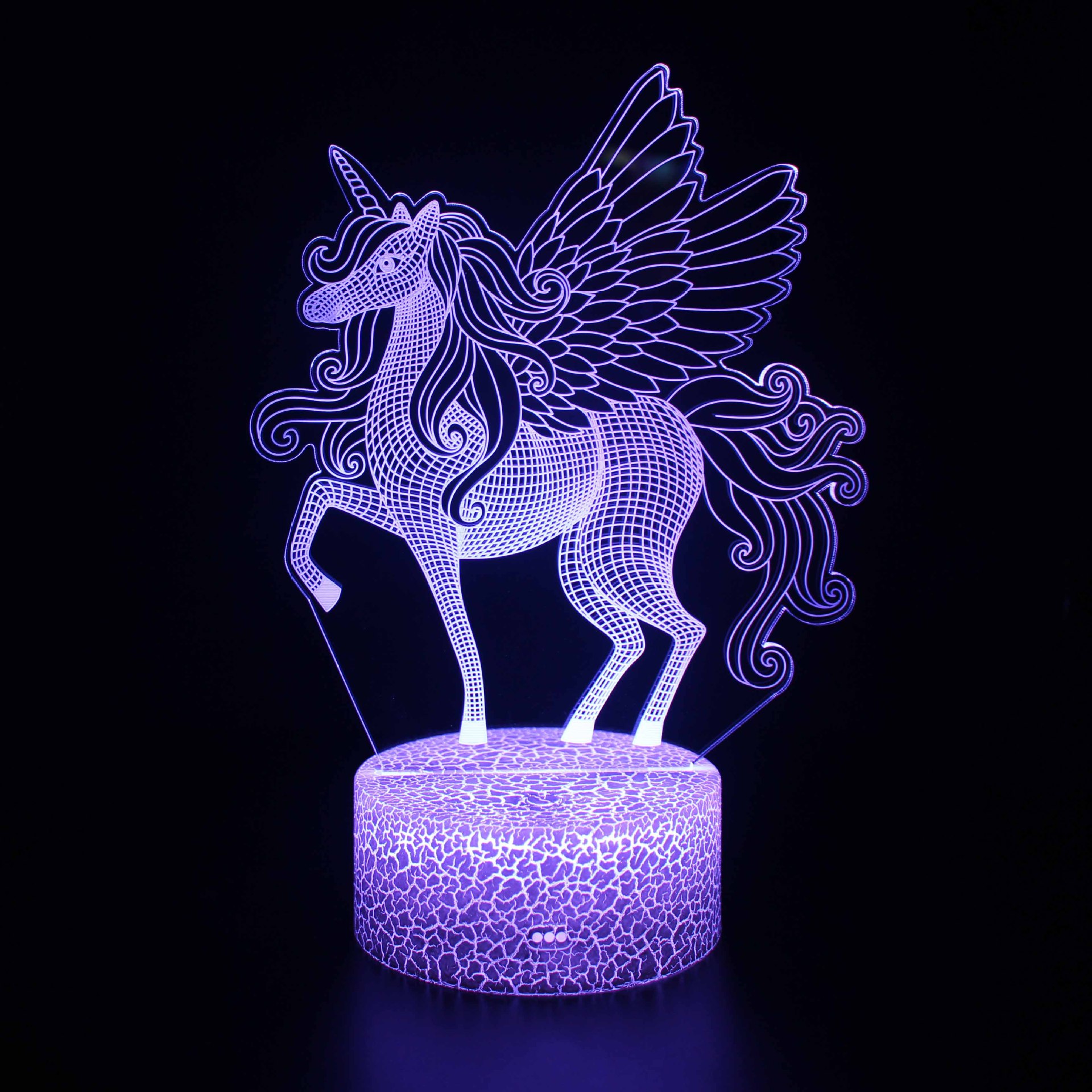 Transfronterizo Amazon Venta caliente serie unicornio 3D noche luz táctil control remoto colorido lámpara de mesa regalo creativo Luz