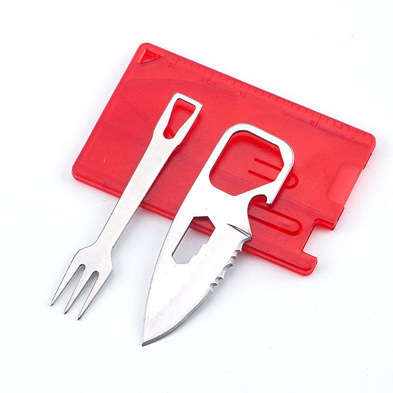 Outdoor Portable Dinner Multi-Function Tool Card Camping BBQ Cutlery Mini Carry Steak Knife Set_voghion.com