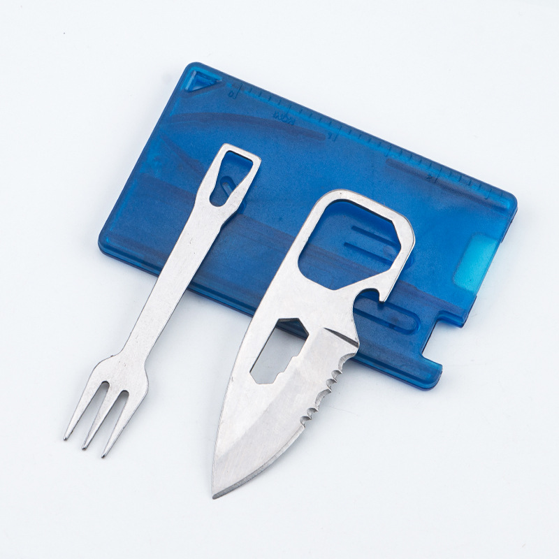 Outdoor Portable Dinner Multi-Function Tool Card Camping BBQ Cutlery Mini Carry Steak Knife Set_voghion.com