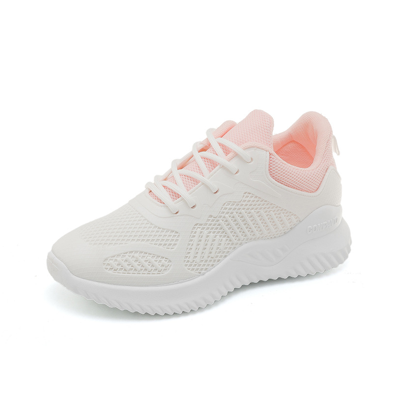 Women's Casual Shoes, Breathable Color-block Flying Woven Lace-up Sneakers_voghion.com
