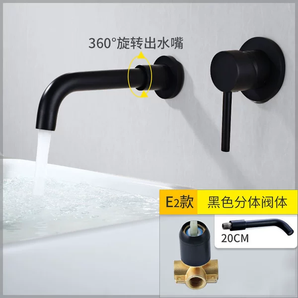 Black 20cm rotating mouth split body valve body