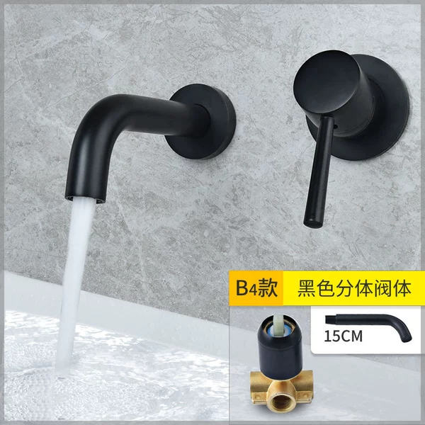 Black 15cm non -rotating mouth split valve body
