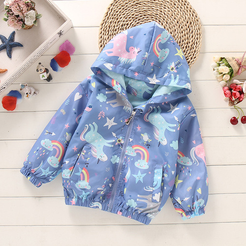 Children's jacket for girls, thin spring and autumn stylish children's down jacket 2025 outdoor jacket windbreaker