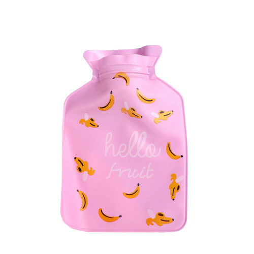 Pearlescent hot water bottle, small floral print, water-filled cartoon hot water bottle, hand warmer, Korean style hand warmer for children