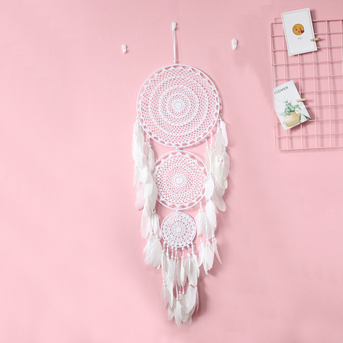 ins new concentric circle crochet flower dream catcher large wedding scene decoration dream catcher pendant bed and breakfast pendant