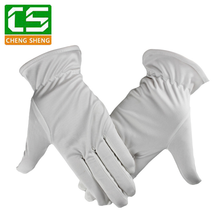 180g超细纤维无尘布手套珠宝文玩礼仪带松紧手套无尘车间作业手套