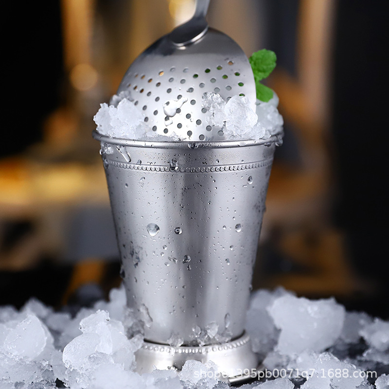 Copa Juliecup de Metal para Cócteles, Bebidas Frías, Mojito, Mule, Americano Helado, con Borde Enrollado
