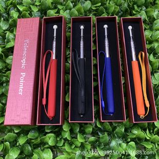 Wholesale stainless steel telescopic pointer touch all-in-One Touch Pen felt head pointer 1.0 M