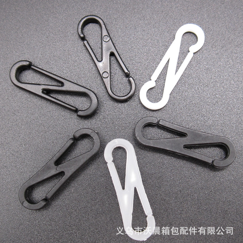 现货供应塑料手套勾 8字钩 毛巾尼龙挂钩 八字勾双头小钩扣连接扣