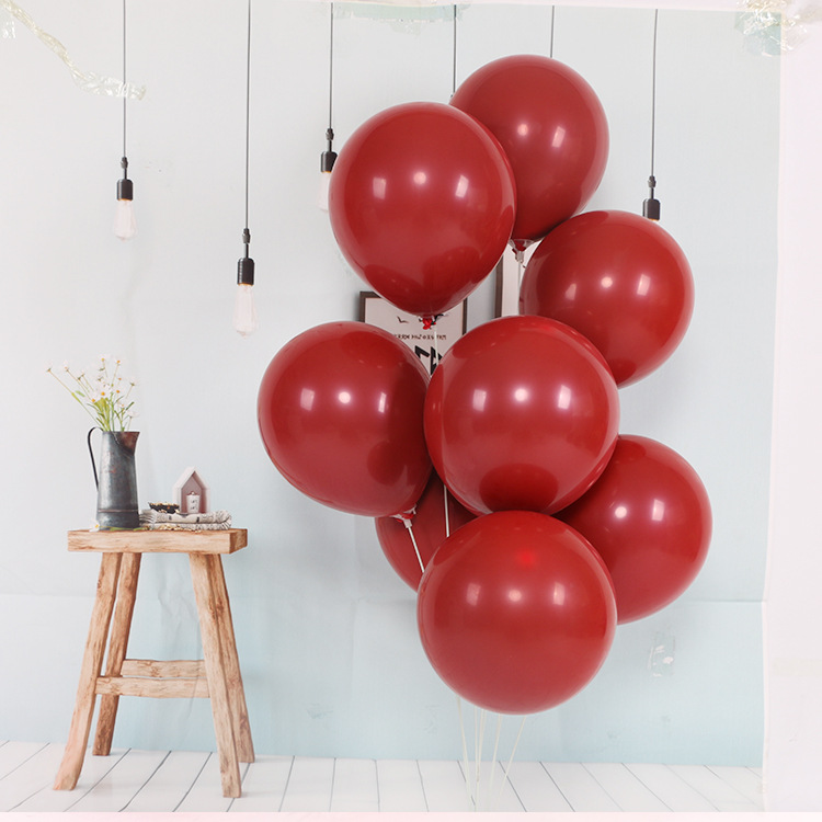 Granada de 10 pulgadas Globo Rojo sala de bodas boda decoración de la fiesta de cumpleaños diseño del hotel centro comercial joya Globo Rojo