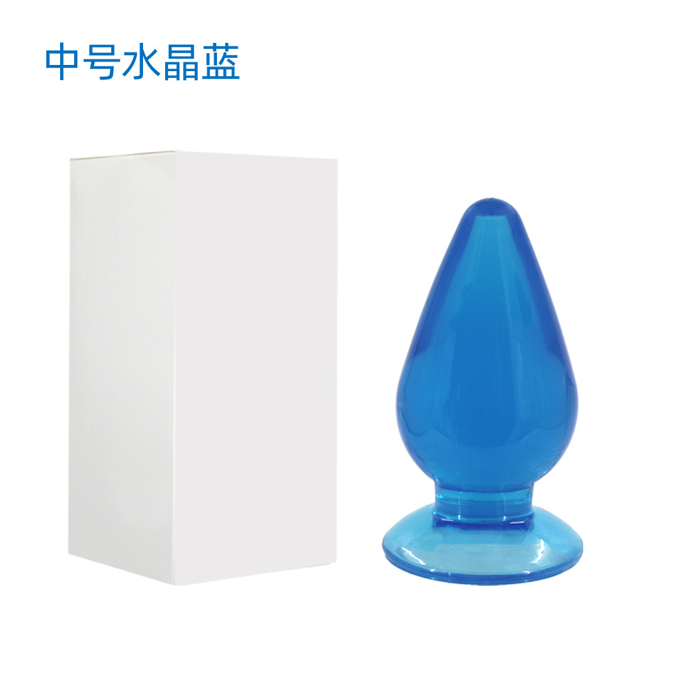 Gran Mac anal plug grande, mediano y pequeño conjunto de tres piezas de alta cristal transparente granos de tracción anal plug