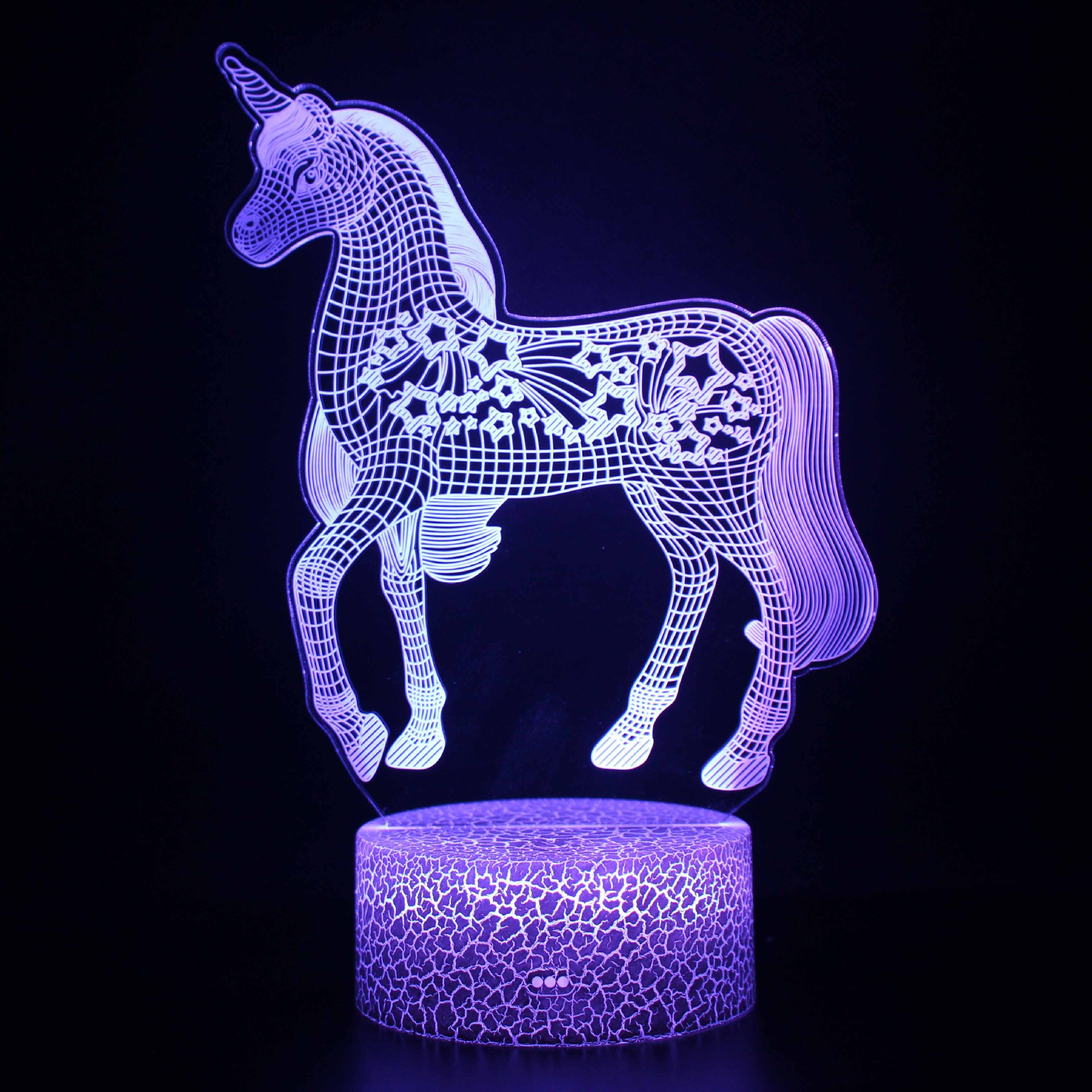 Transfronterizo Amazon Venta caliente serie unicornio 3D noche luz táctil control remoto colorido lámpara de mesa regalo creativo Luz